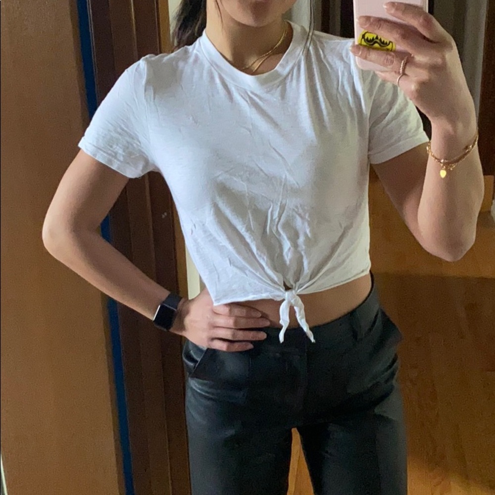 Tie front crop top